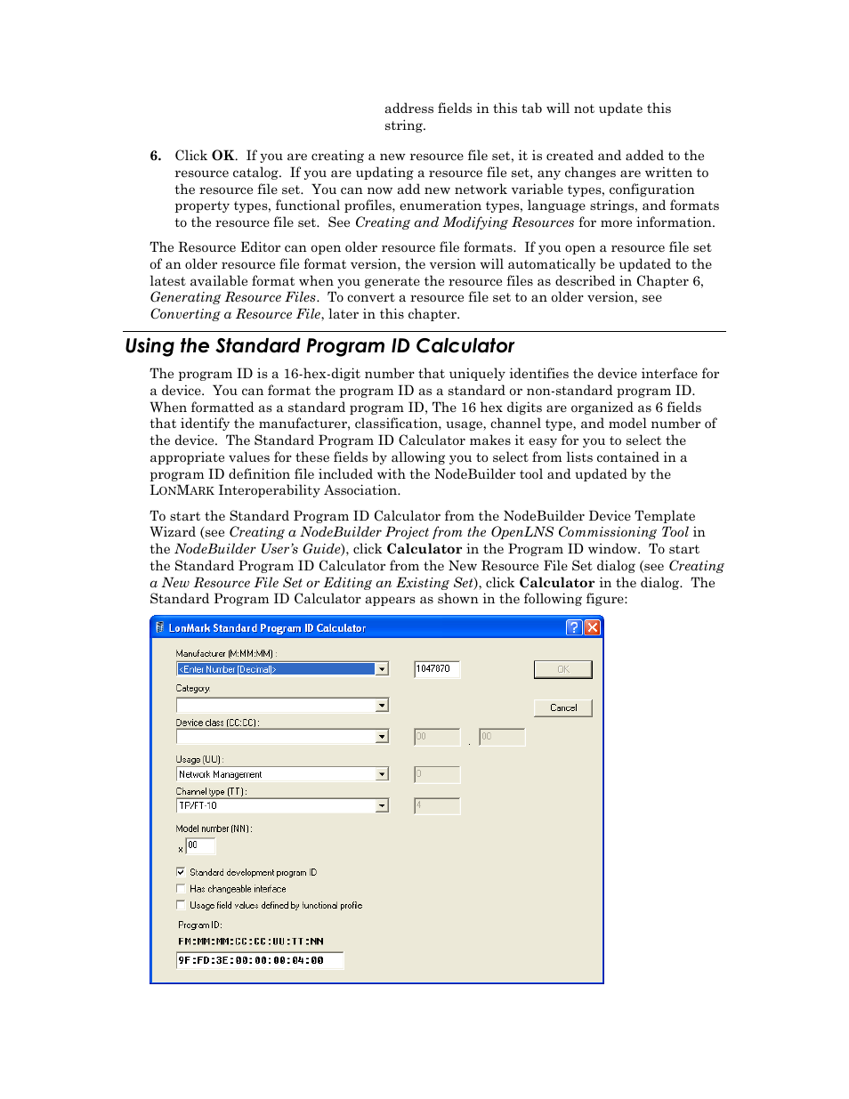 Using the standard program id calculator | Echelon IzoT Resource Editos User Manual | Page 28 / 90