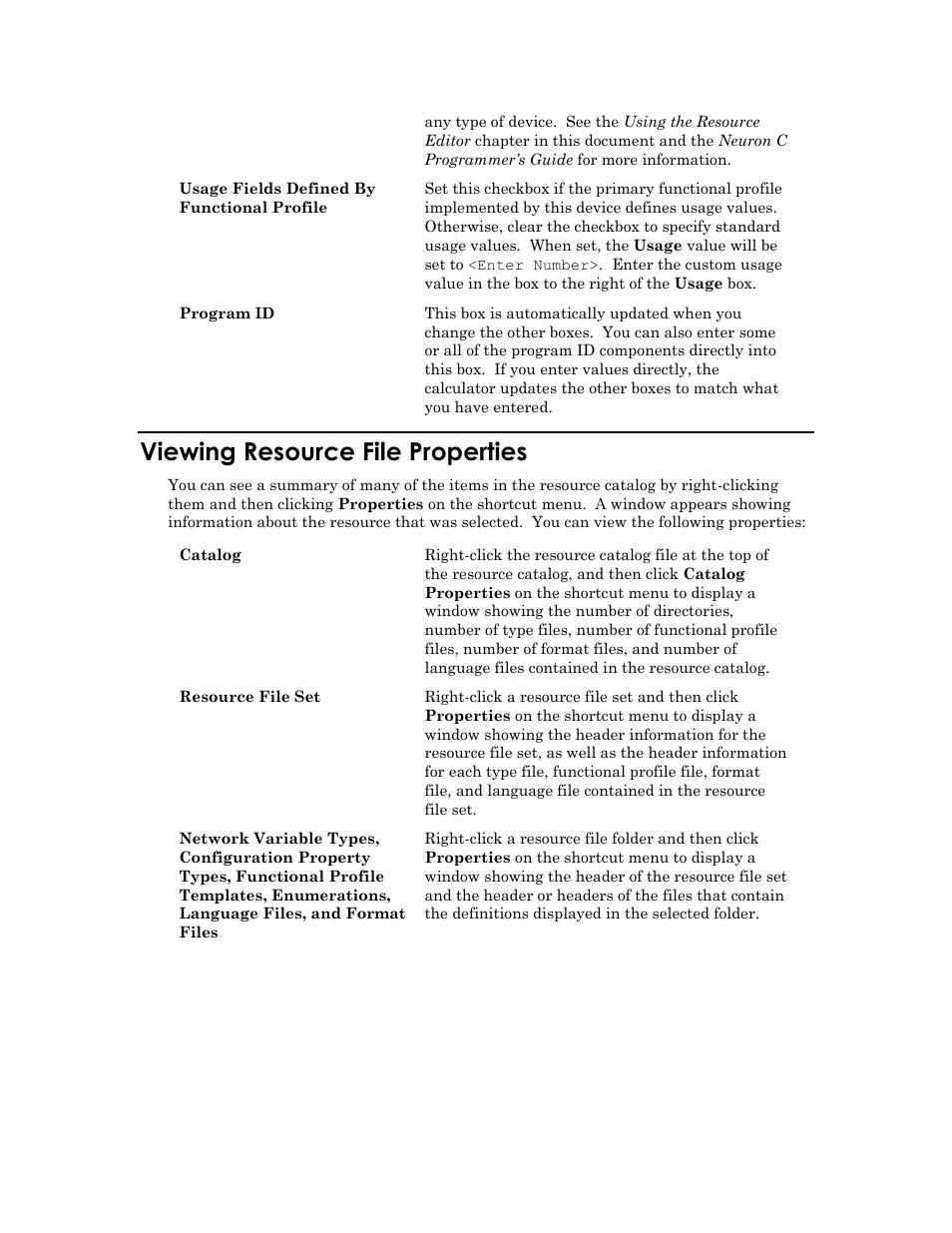 Viewing resource file properties | Echelon IzoT Resource Editos User Manual | Page 32 / 90