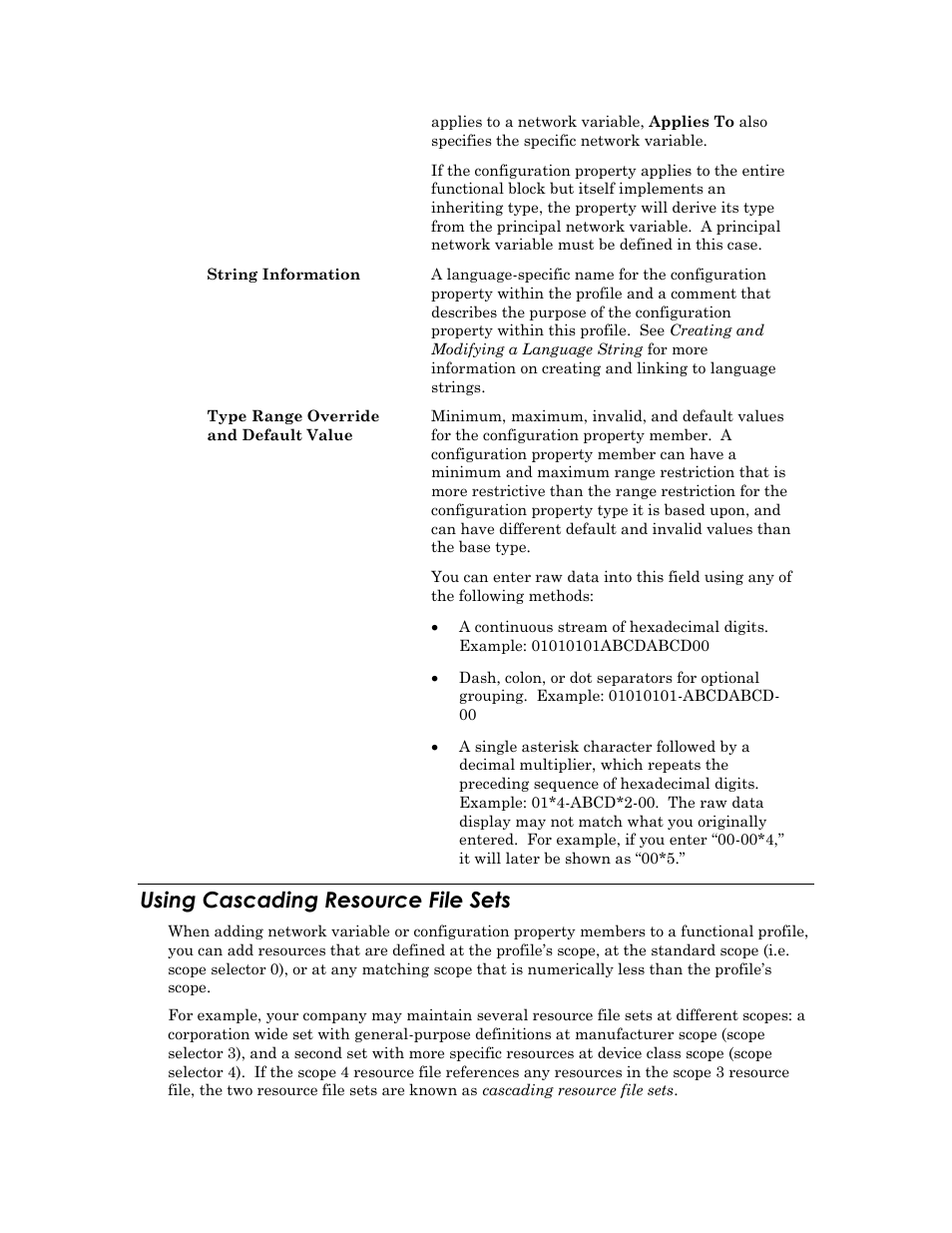Using cascading resource file sets | Echelon IzoT Resource Editos User Manual | Page 52 / 90