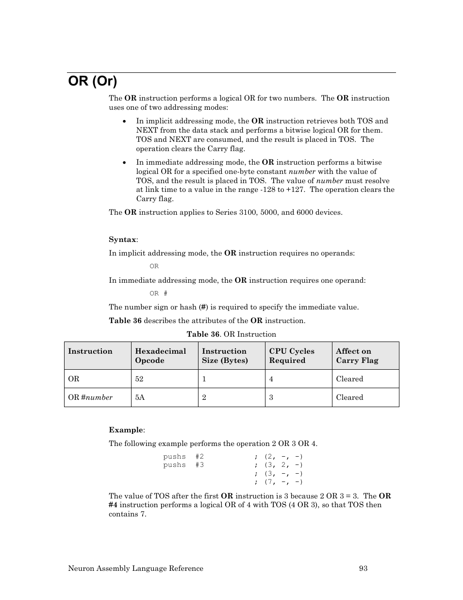 Or (or) | Echelon Neuron User Manual | Page 103 / 237