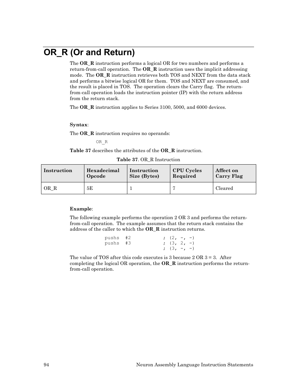 Or_r (or and return) | Echelon Neuron User Manual | Page 104 / 237