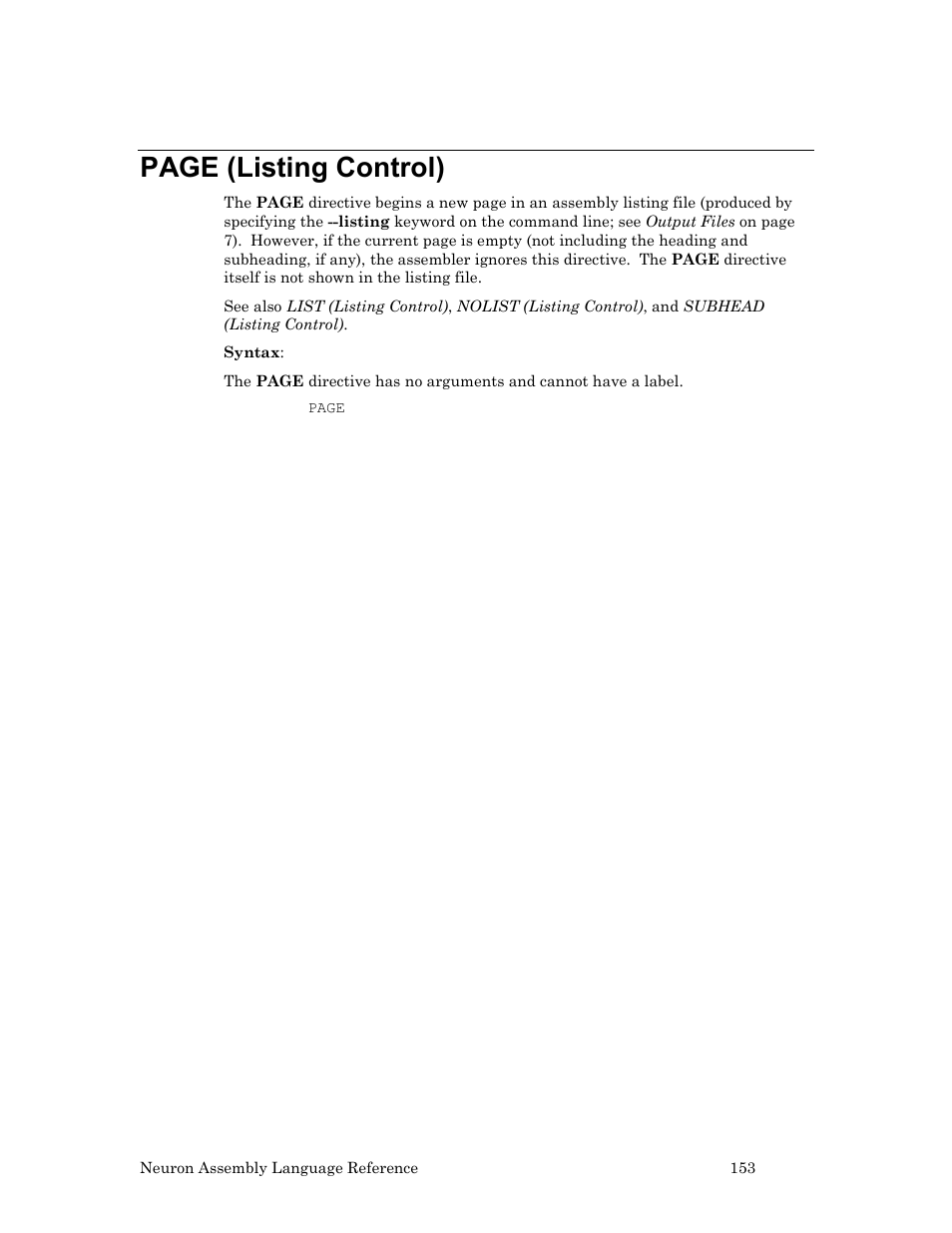 Page (listing control) | Echelon Neuron User Manual | Page 163 / 237