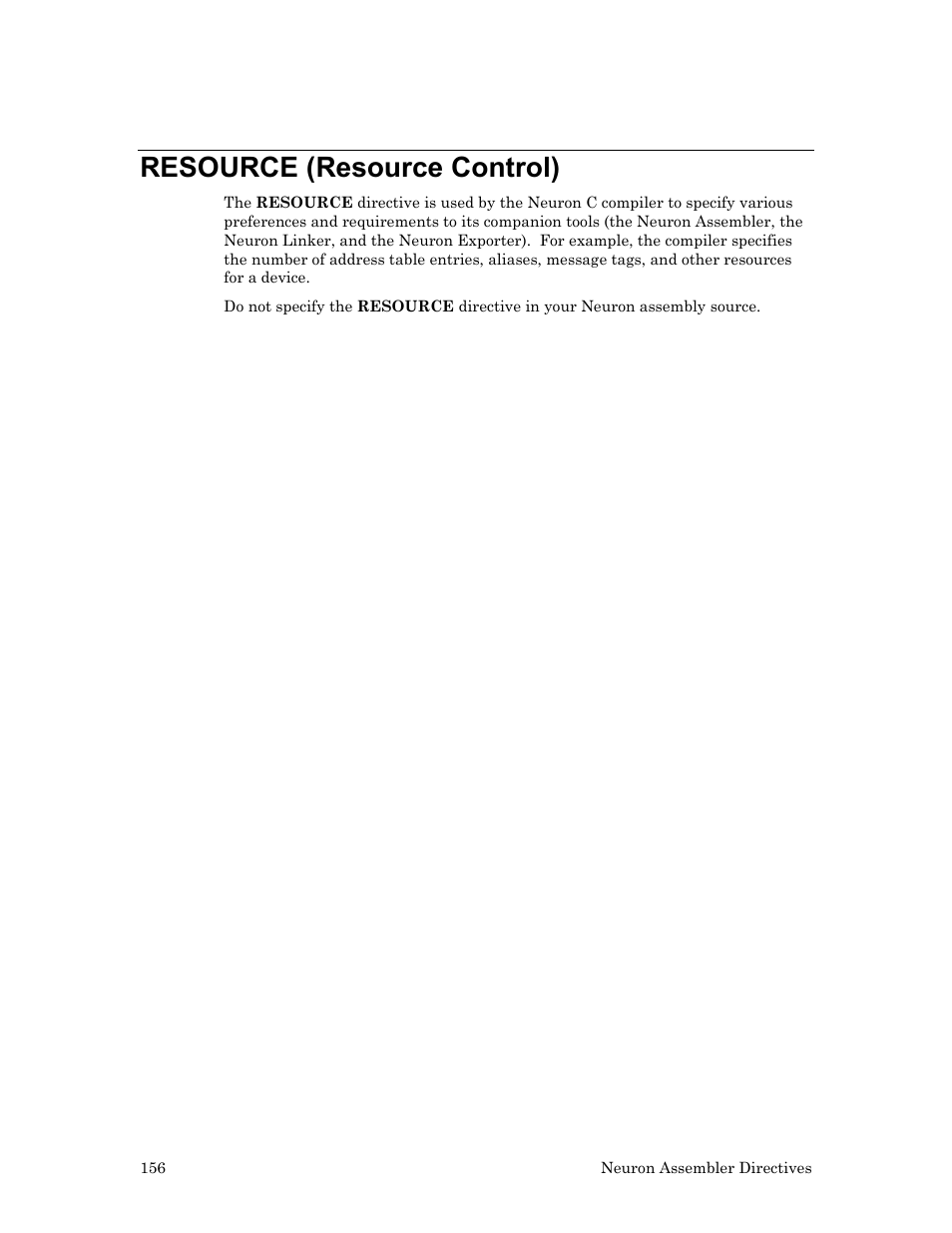 Resource (resource control) | Echelon Neuron User Manual | Page 166 / 237
