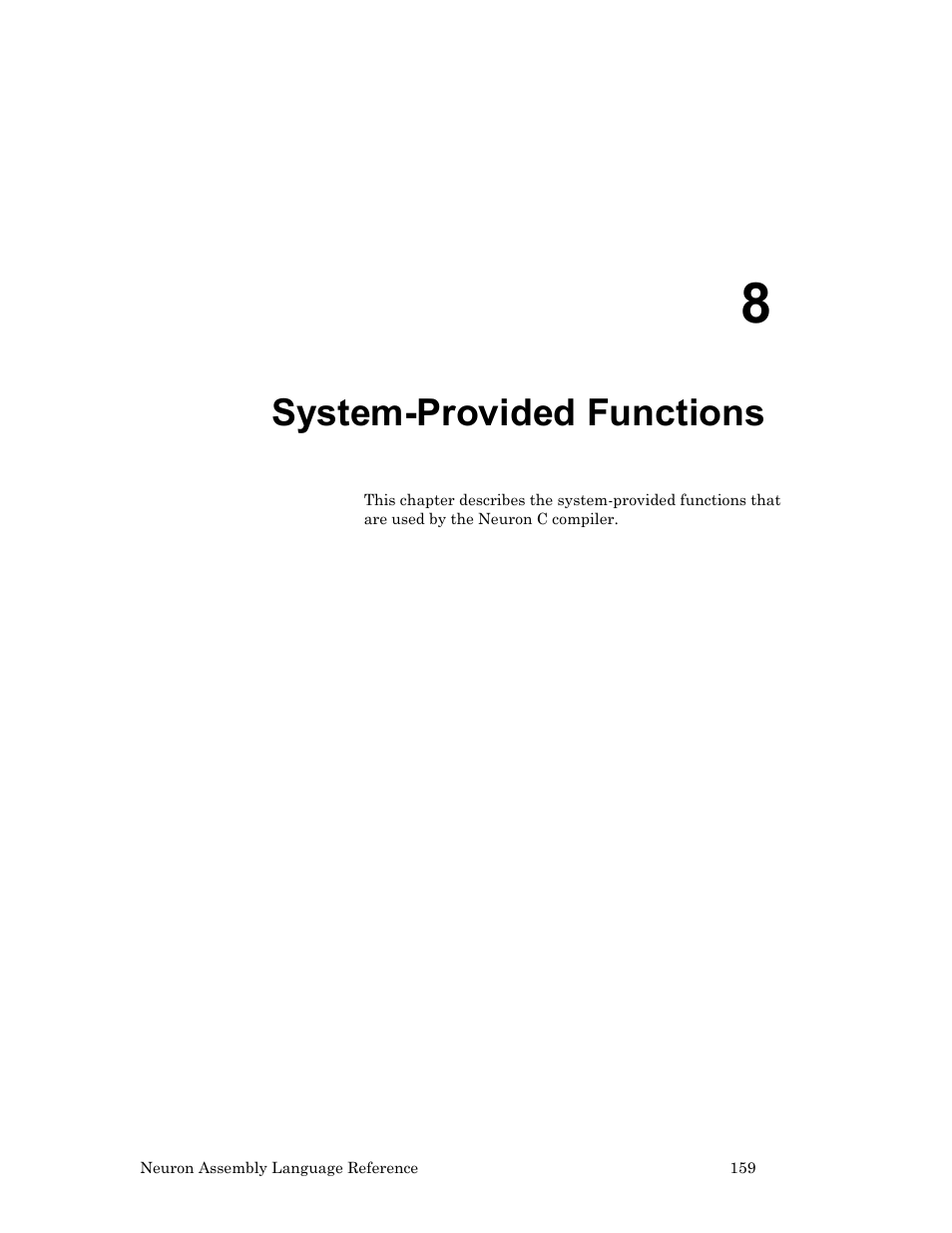 System-provided functions | Echelon Neuron User Manual | Page 169 / 237