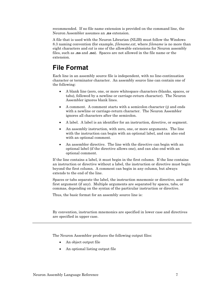 File format, Output files | Echelon Neuron User Manual | Page 17 / 237