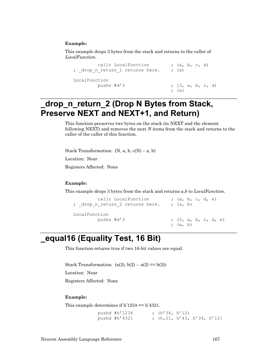 Equal16 (equality test, 16 bit), Return) | Echelon Neuron User Manual | Page 177 / 237