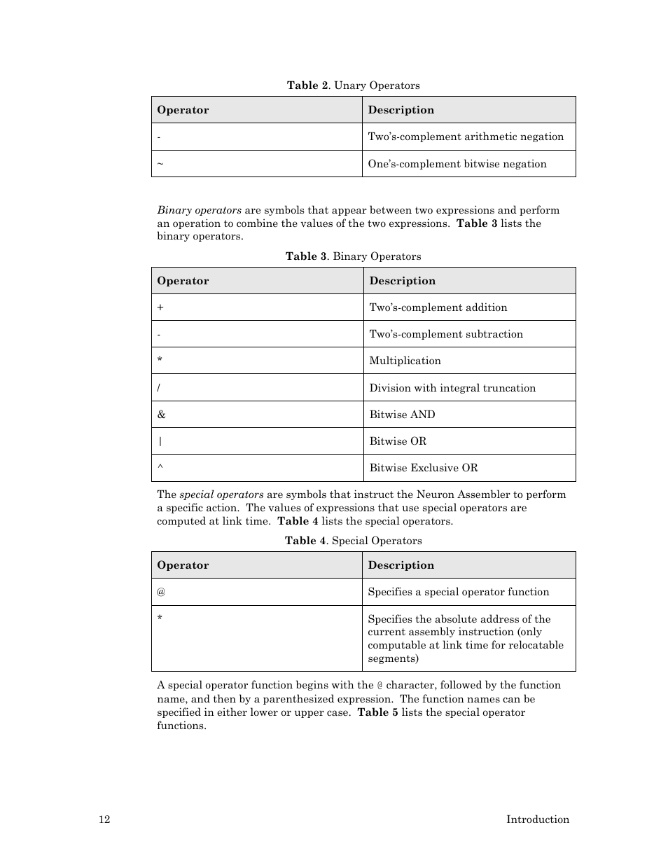 Table 2 | Echelon Neuron User Manual | Page 22 / 237