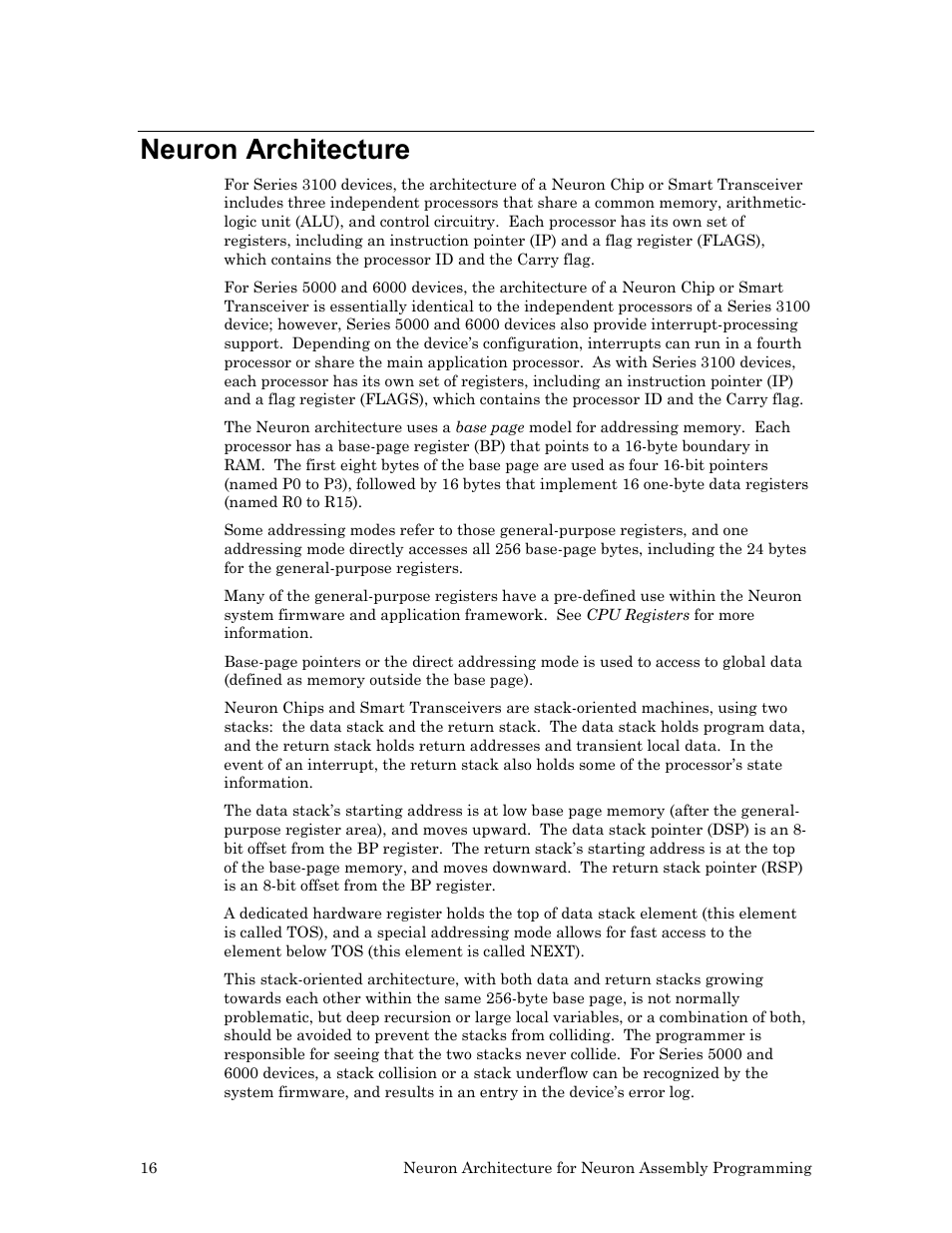 Neuron architecture | Echelon Neuron User Manual | Page 26 / 237