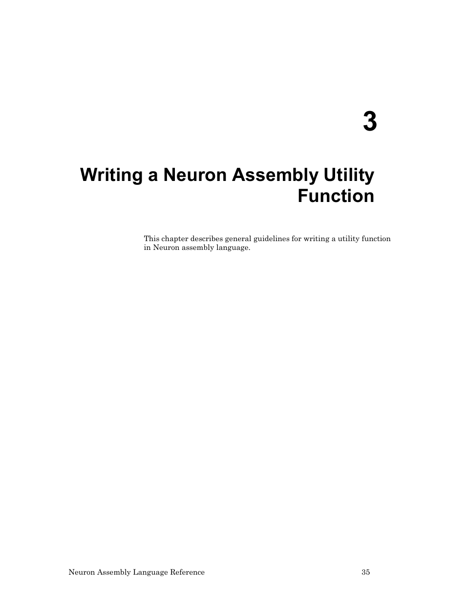 Writing a neuron assembly utility function, 3, writing a neuron assembly utility function | Echelon Neuron User Manual | Page 45 / 237