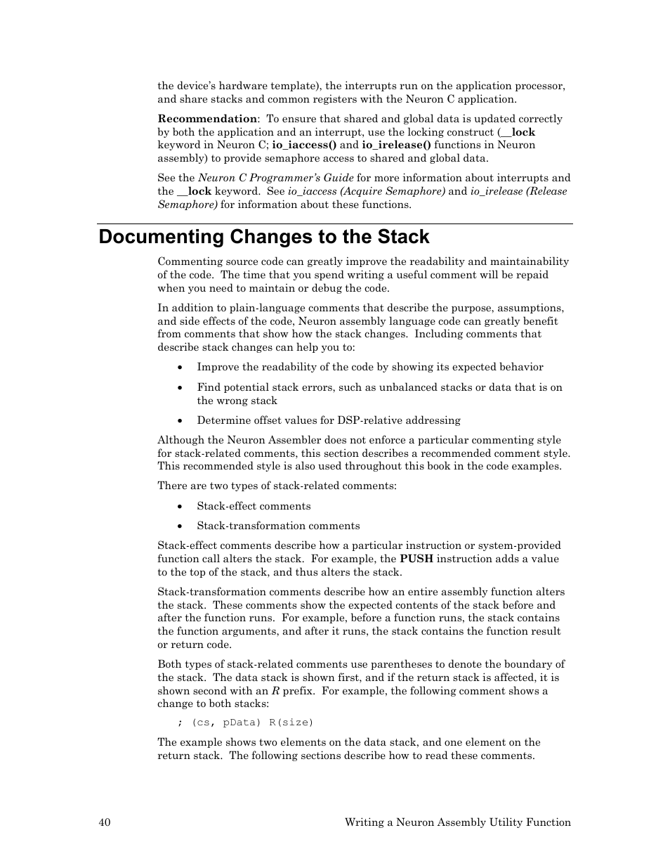 Documenting changes to the stack | Echelon Neuron User Manual | Page 50 / 237