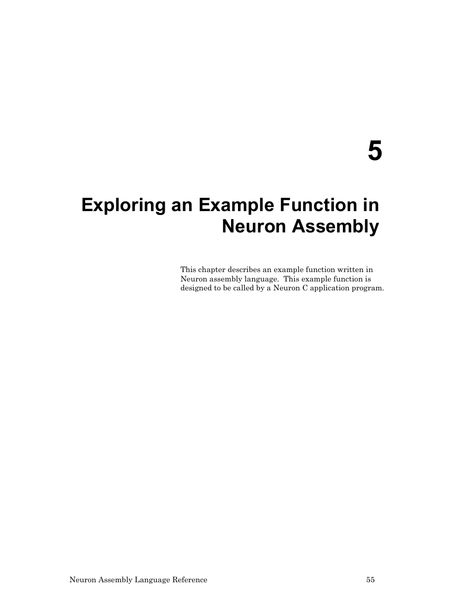 Exploring an example function in neuron assembly | Echelon Neuron User Manual | Page 65 / 237
