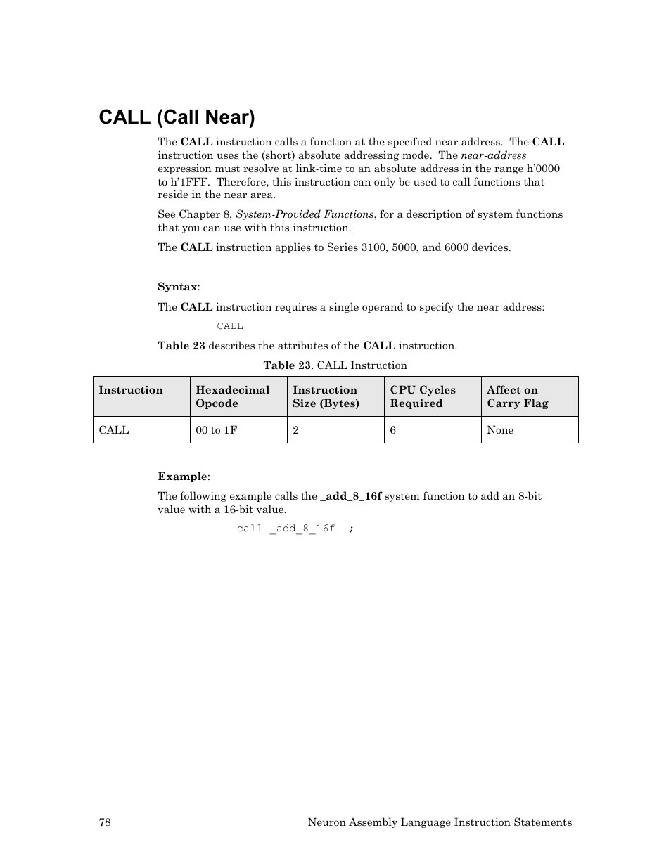 Call (call near) | Echelon Neuron User Manual | Page 88 / 237