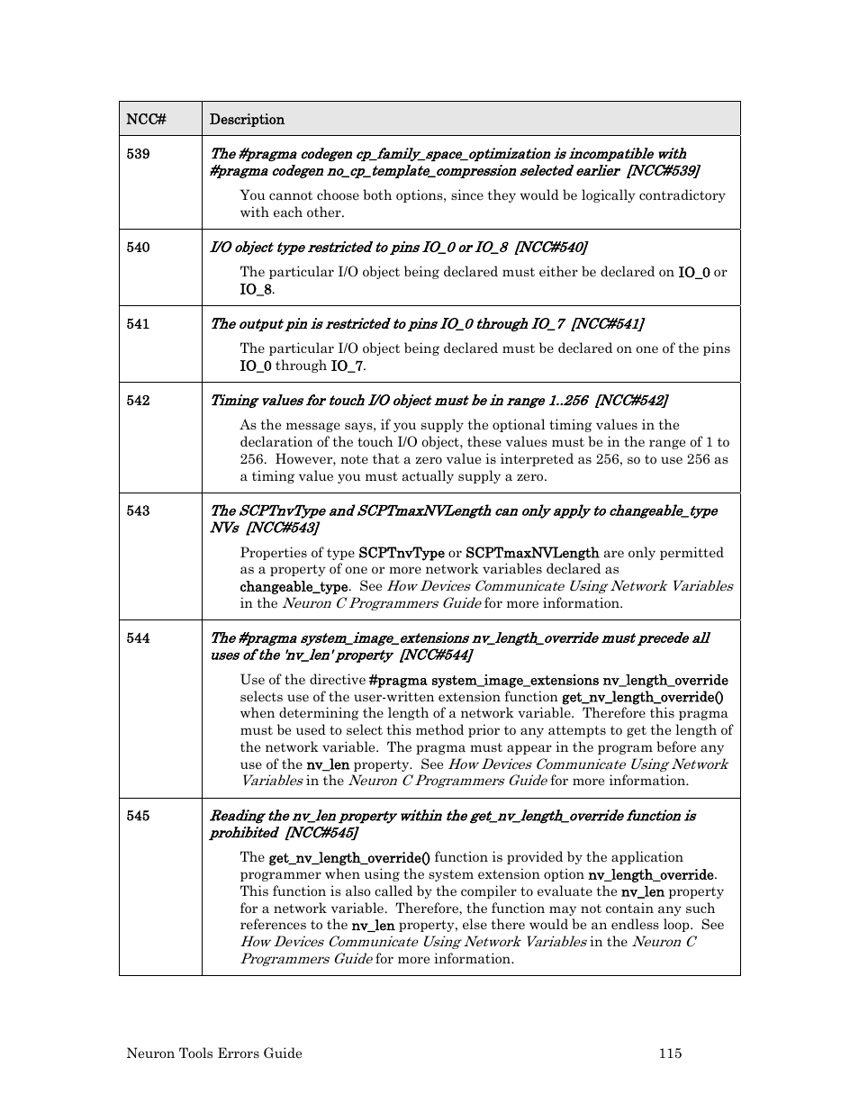 Echelon Neuron User Manual | Page 123 / 180