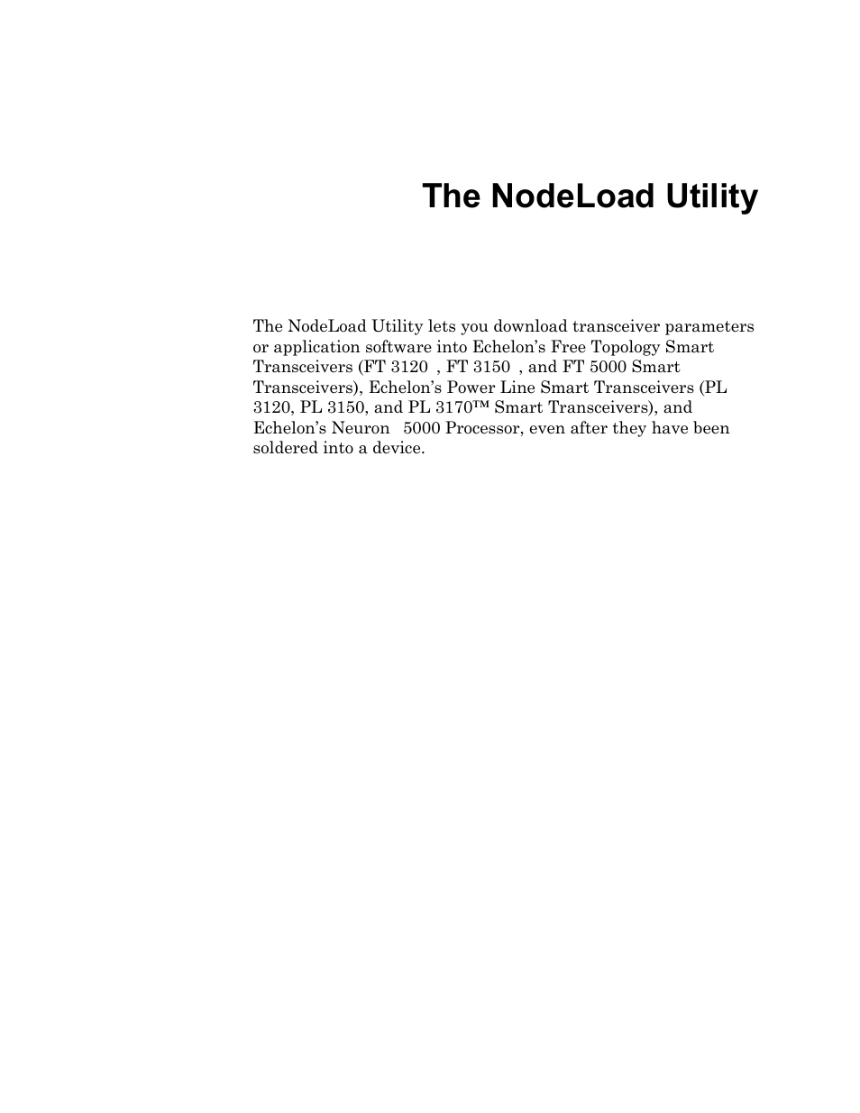 The nodeload utility | Echelon NodeLoad Utility User Manual | Page 4 / 10