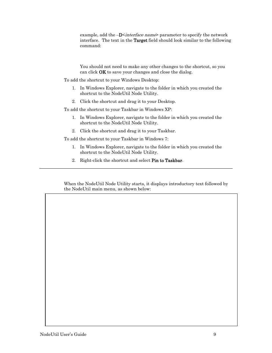 The nodeutil main menu, The nodeutil main, Menu | Echelon NodeUtil Node Utility User Manual | Page 15 / 40