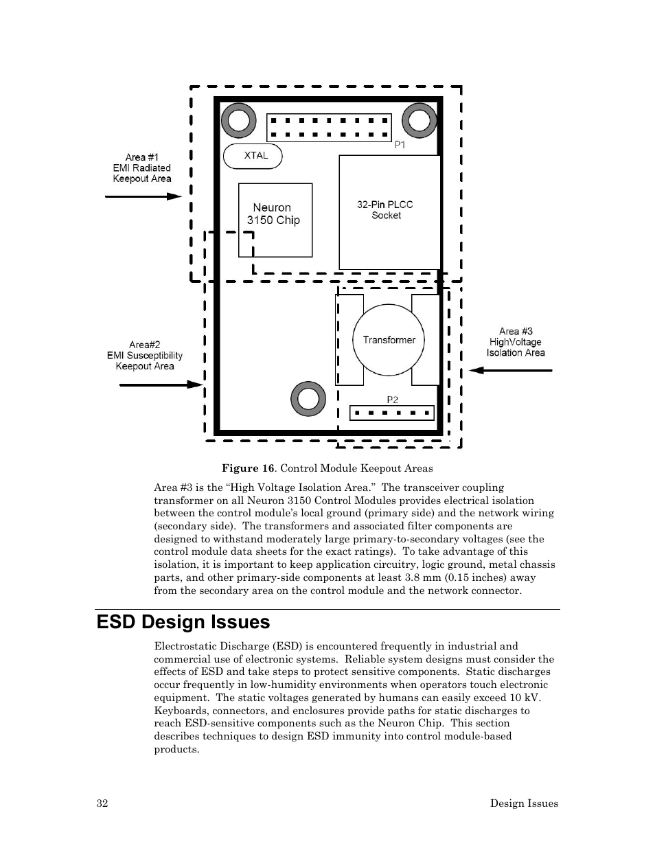 Esd design issues | Echelon LonWorks Twisted Pair Control Module User Manual | Page 40 / 55