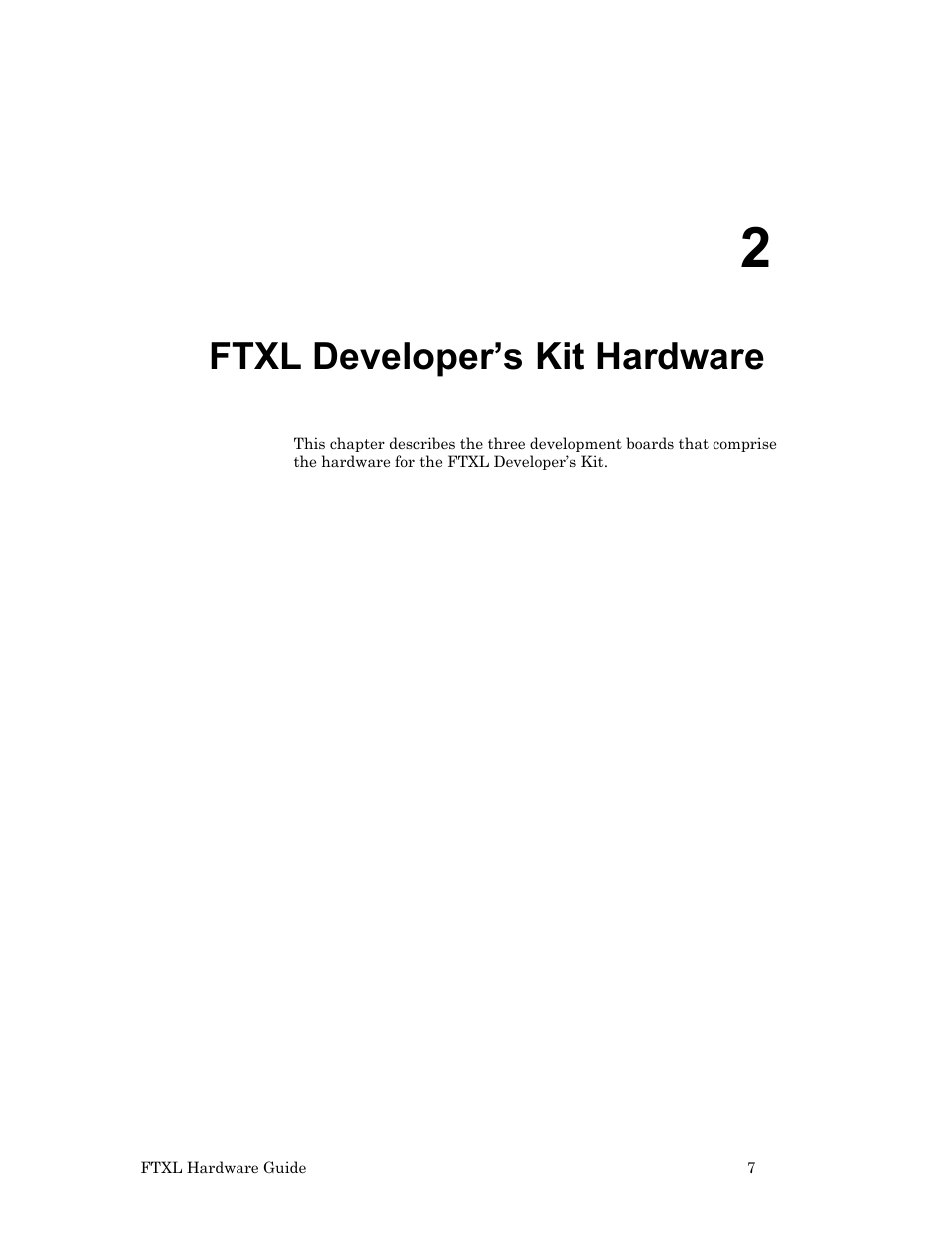 Ftxl developer’s kit hardware | Echelon FTXL Hardware User Manual | Page 15 / 92