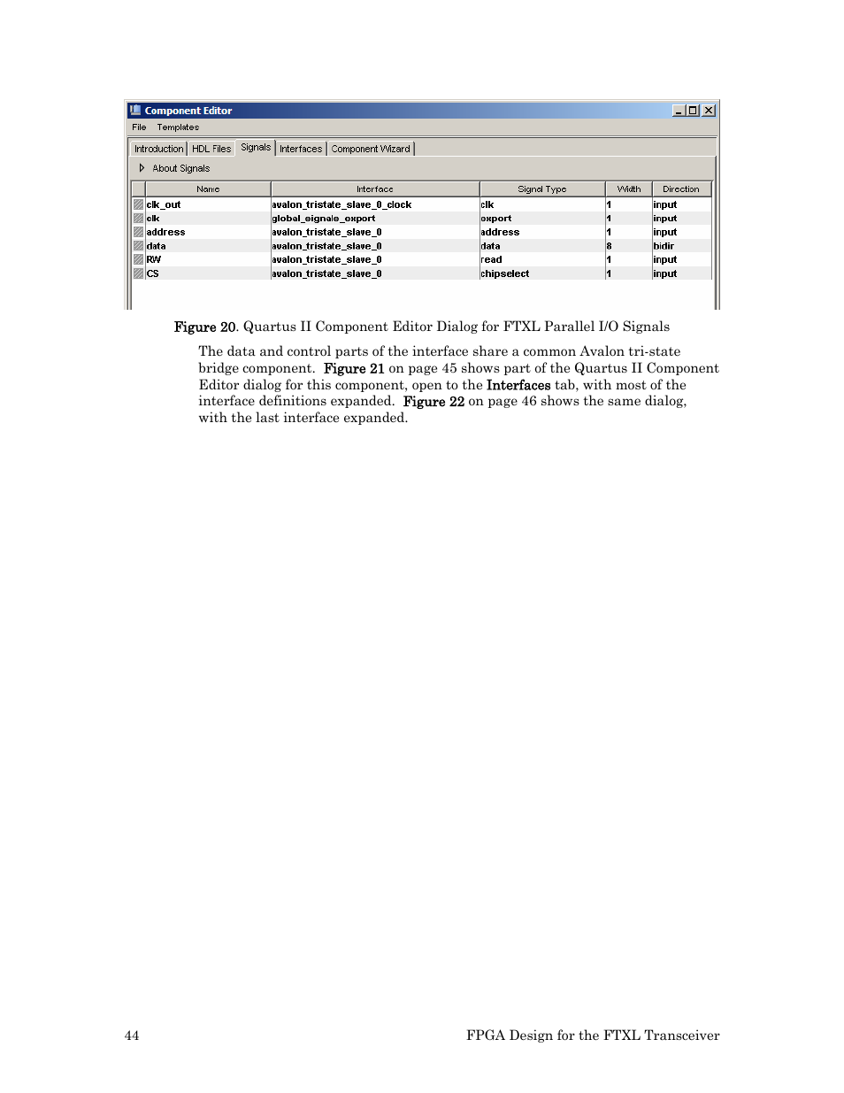 In figure 20, Figure 20, 44 shows the definitions for th | Echelon FTXL Hardware User Manual | Page 52 / 92