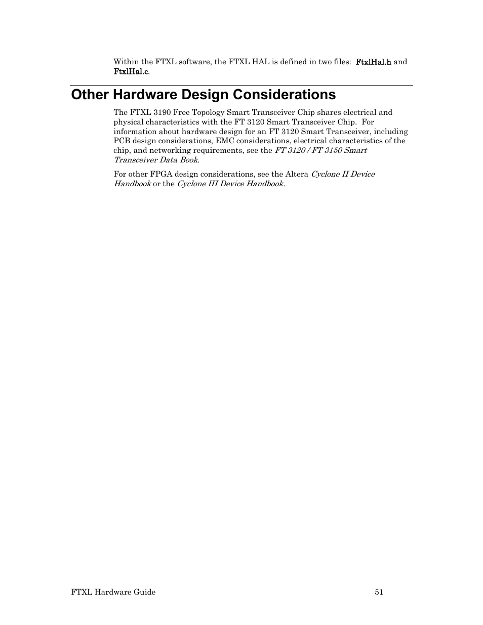 Other hardware design considerations | Echelon FTXL Hardware User Manual | Page 59 / 92