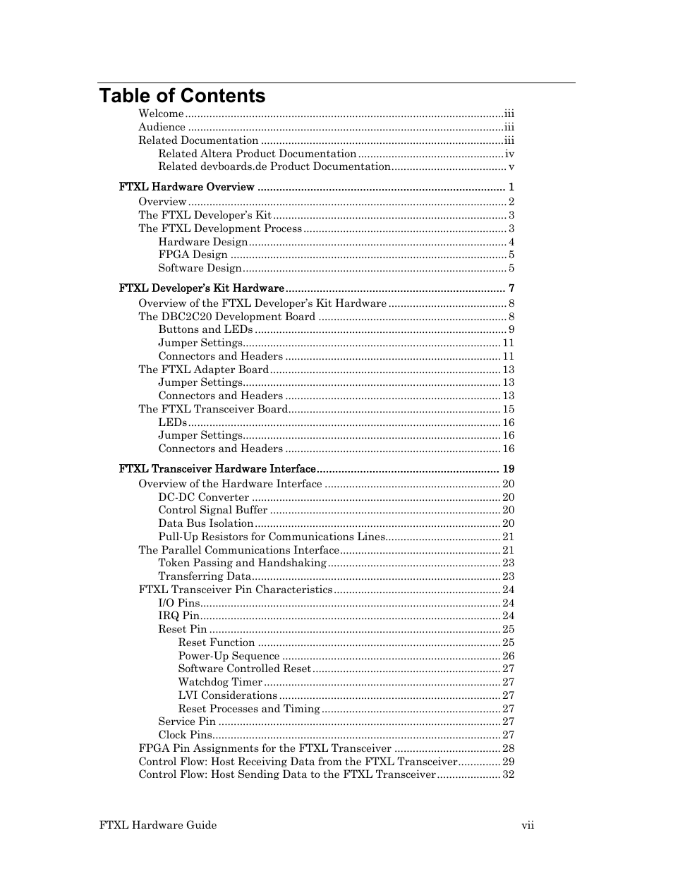 Echelon FTXL Hardware User Manual | Page 7 / 92