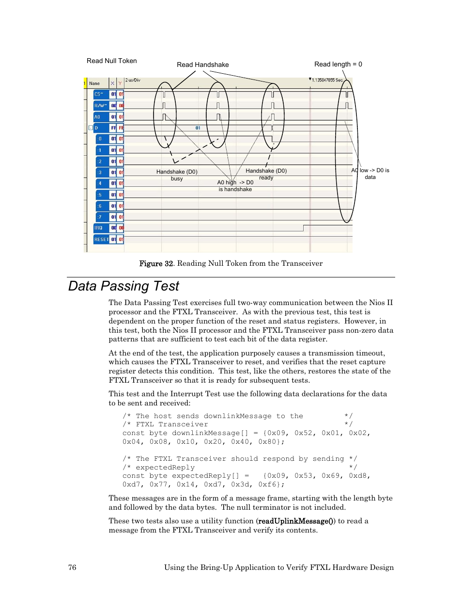 Data passing test | Echelon FTXL Hardware User Manual | Page 84 / 92
