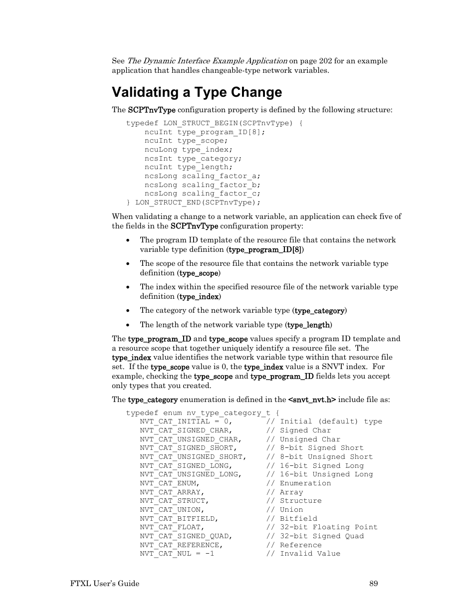 Validating a type change | Echelon FTXL User Manual | Page 101 / 261