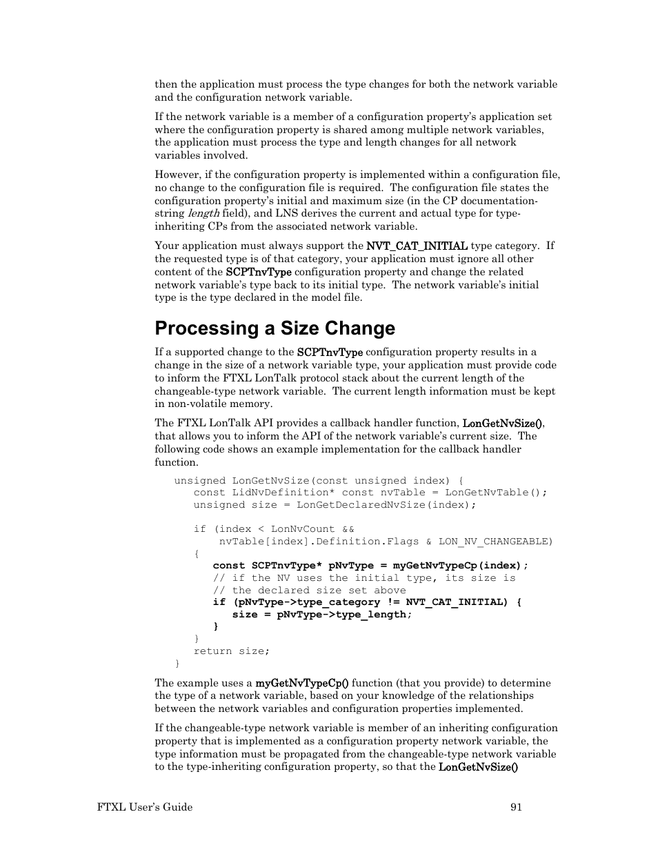 Processing a size change | Echelon FTXL User Manual | Page 103 / 261