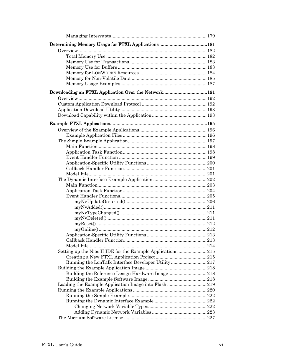 Echelon FTXL User Manual | Page 11 / 261