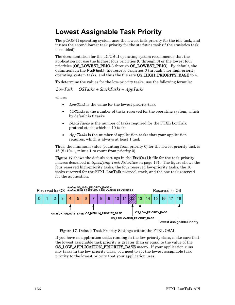 Lowest assignable task priority | Echelon FTXL User Manual | Page 178 / 261