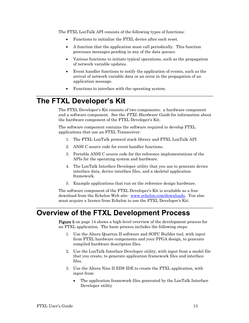 The ftxl developer’s kit, Overview of the ftxl development process | Echelon FTXL User Manual | Page 25 / 261