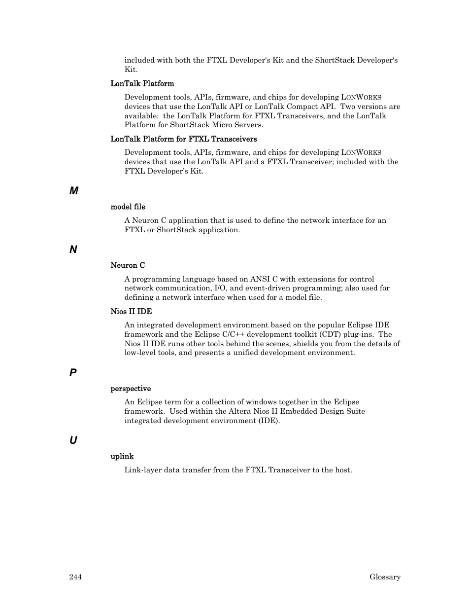 Echelon FTXL User Manual | Page 256 / 261