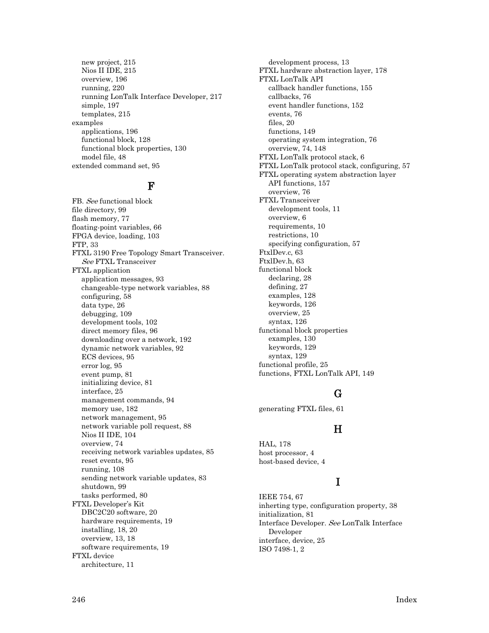 Echelon FTXL User Manual | Page 258 / 261