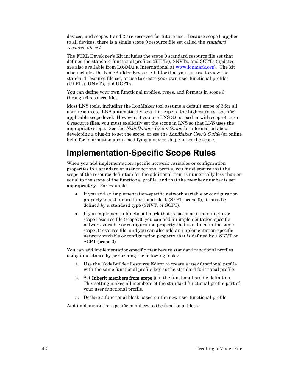 Implementation-specific scope rules | Echelon FTXL User Manual | Page 54 / 261