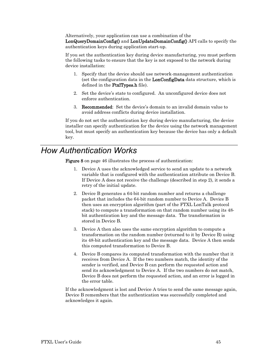 How authentication works, If a de | Echelon FTXL User Manual | Page 57 / 261