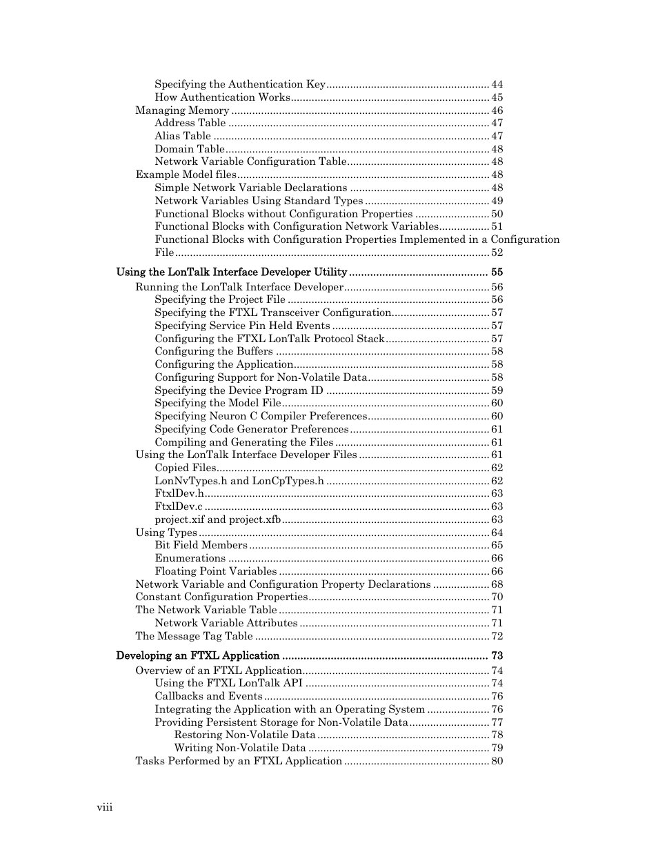 Echelon FTXL User Manual | Page 8 / 261