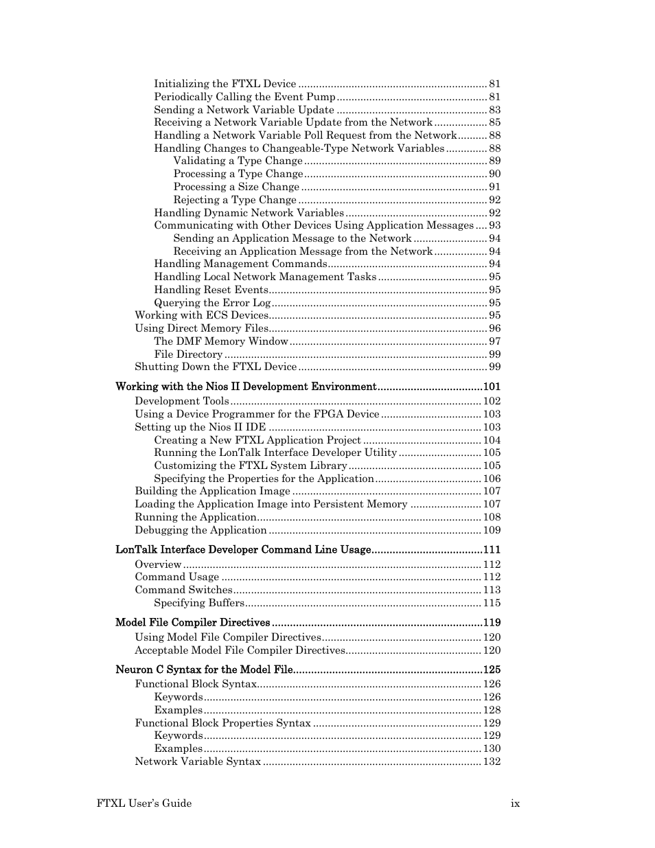 Echelon FTXL User Manual | Page 9 / 261