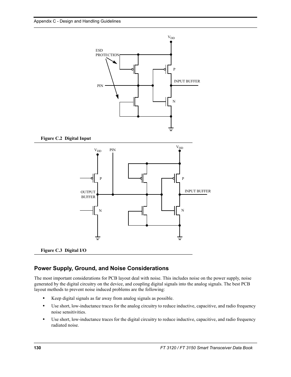 Power supply, ground, and noise considerations | Echelon FT 3150 Smart Transceiver User Manual | Page 136 / 157