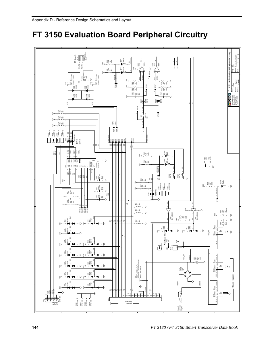 Ft 3150 evaluation board peripheral circuitry, Ft 3150 evaluat ion bd peri pheral ci rcui try | Echelon FT 3150 Smart Transceiver User Manual | Page 150 / 157