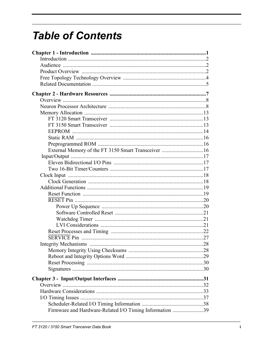 Echelon FT 3150 Smart Transceiver User Manual | Page 3 / 157