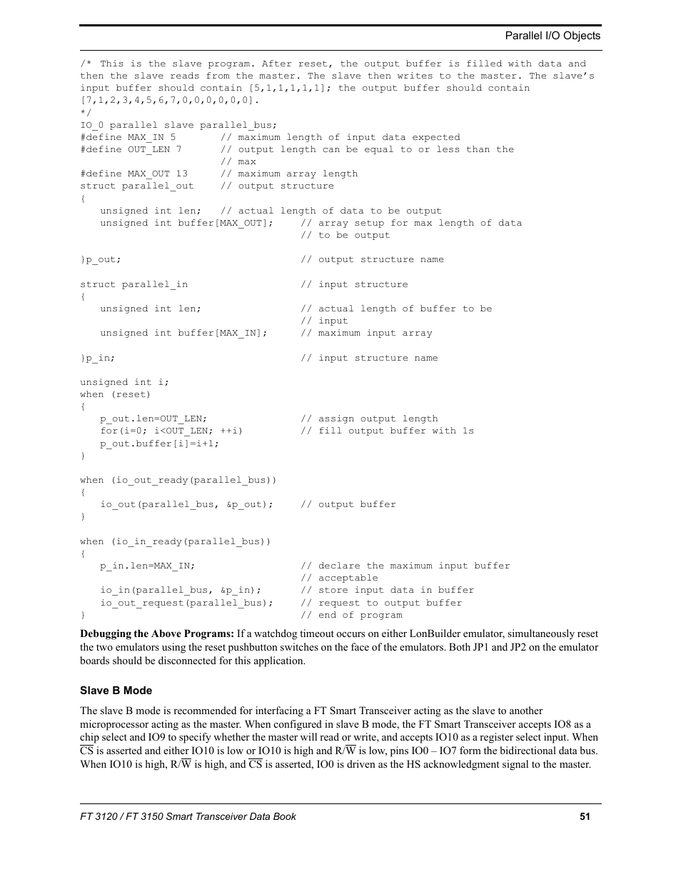 Slave b mode | Echelon FT 3150 Smart Transceiver User Manual | Page 57 / 157