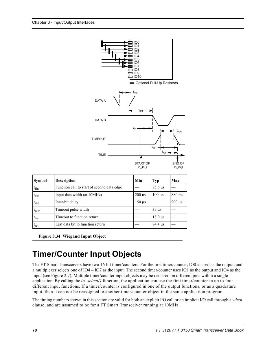 Timer/counter input objects | Echelon FT 3150 Smart Transceiver User Manual | Page 76 / 157