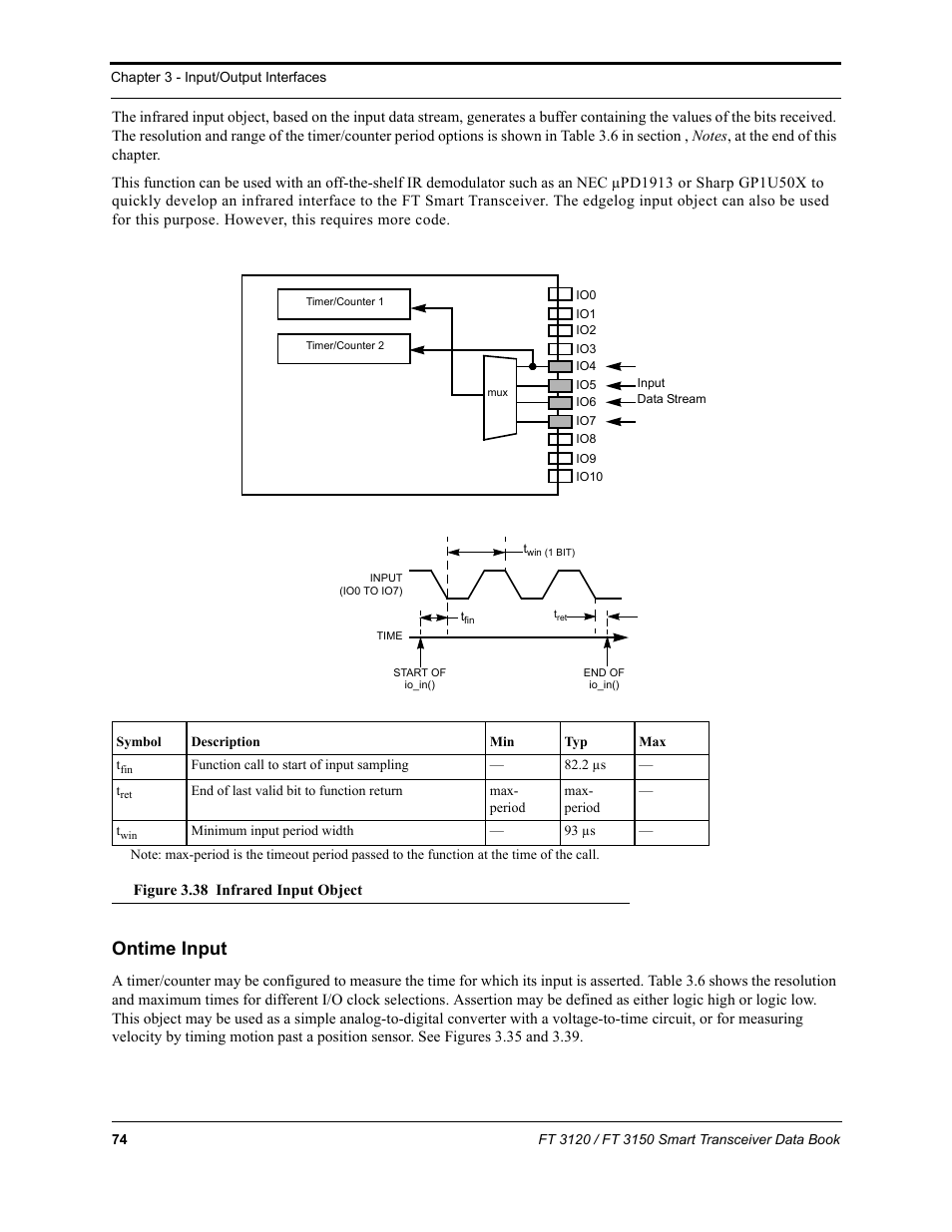 Ontime input | Echelon FT 3150 Smart Transceiver User Manual | Page 80 / 157