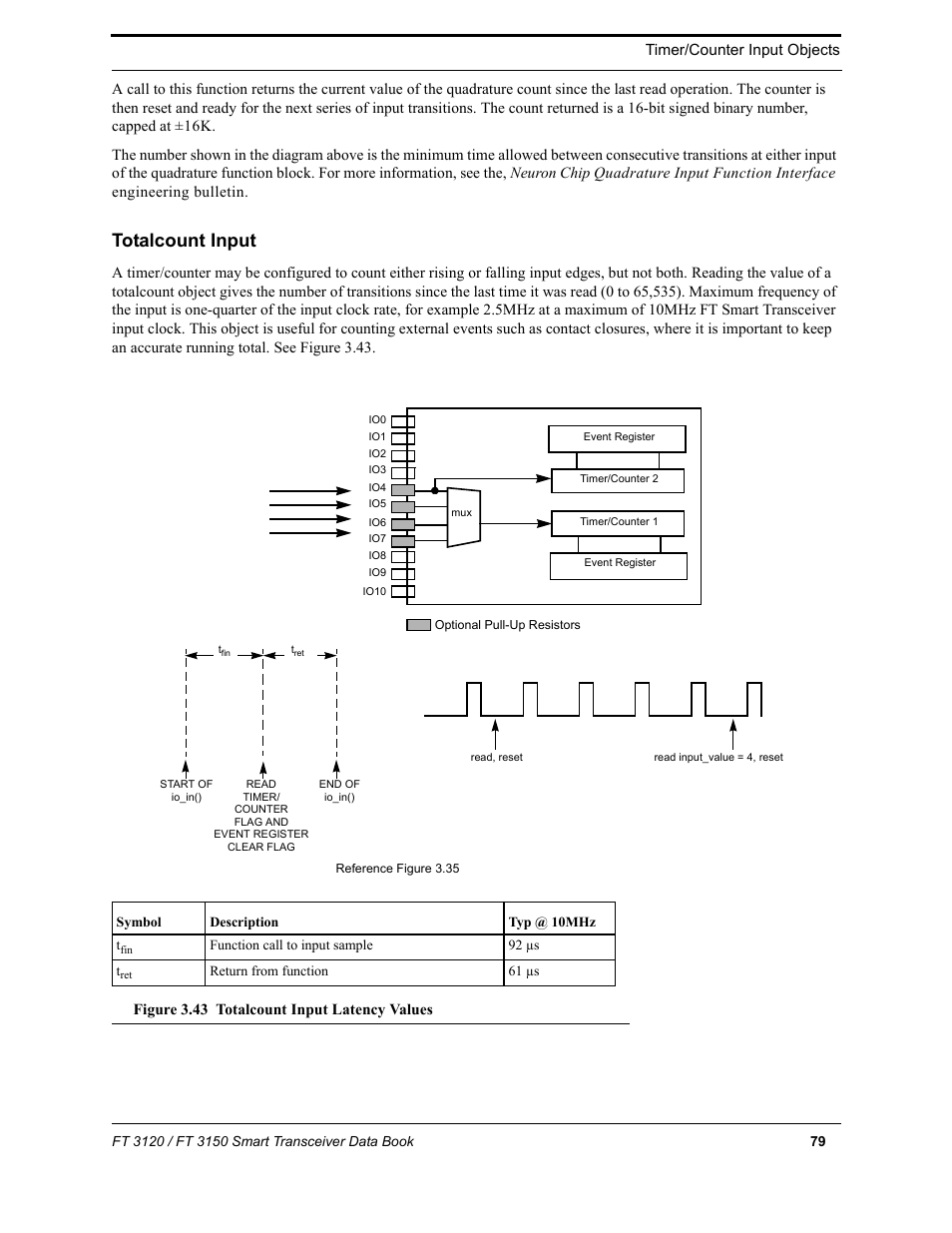 Totalcount input | Echelon FT 3150 Smart Transceiver User Manual | Page 85 / 157