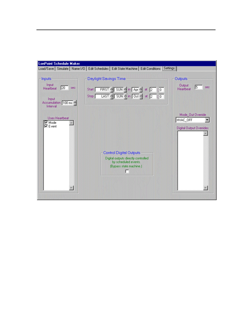 Setting scheduler options | Echelon LonPoint Application and Plug-In User Manual | Page 135 / 191