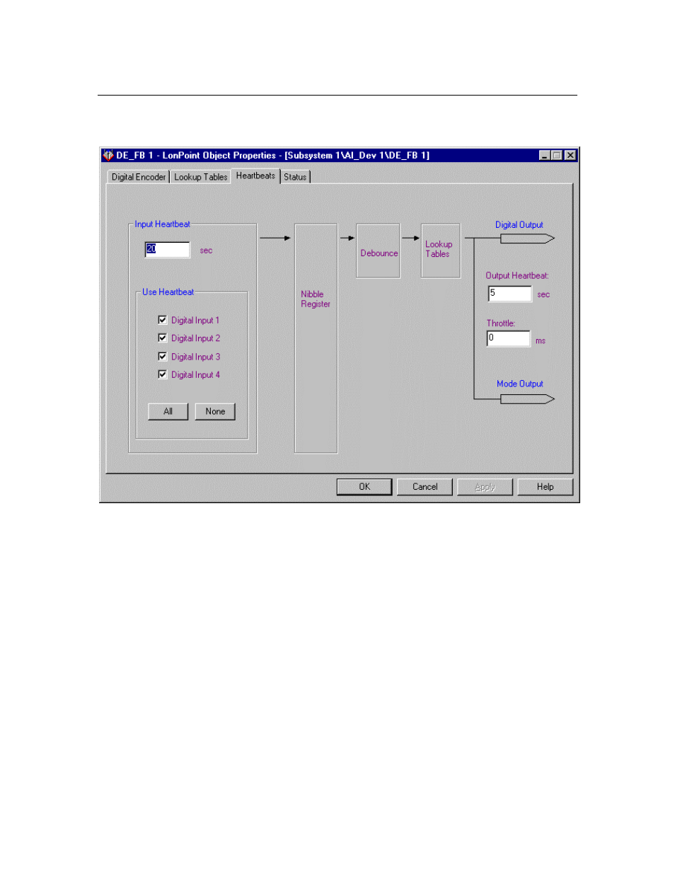 Heartbeats | Echelon LonPoint Application and Plug-In User Manual | Page 55 / 191