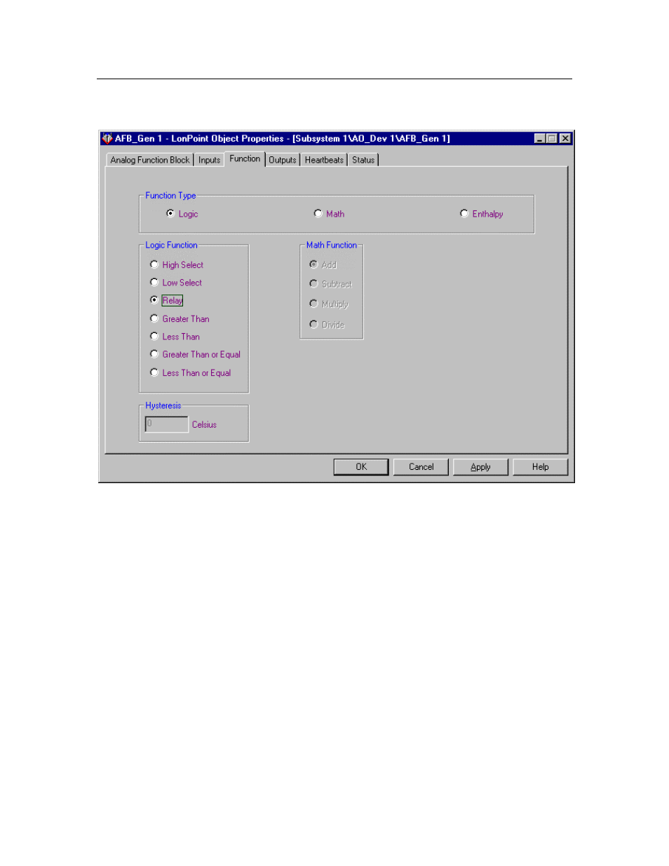 Function | Echelon LonPoint Application and Plug-In User Manual | Page 78 / 191