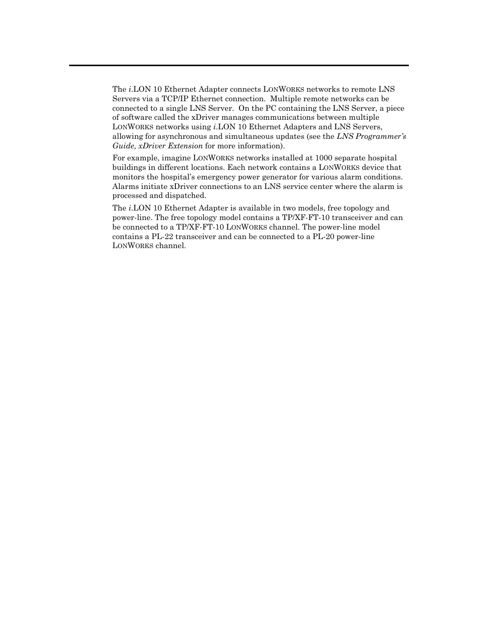 The i.lon 10 ethernet adapter, The i .lon 10 ethernet adapter -2, The i .lon 10 ethernet adapter | Echelon i.LON 10 Ethernet Adapter User Manual | Page 10 / 82