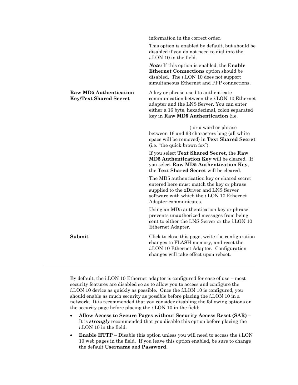 Securing the i.lon 10 ethernet adapter | Echelon i.LON 10 Ethernet Adapter User Manual | Page 46 / 82