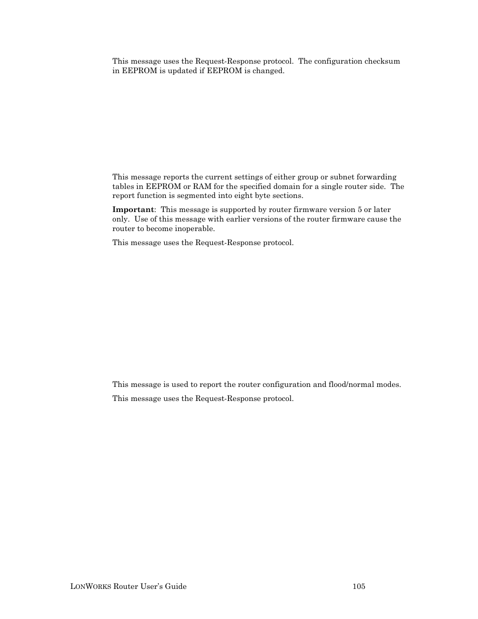 Group or subnet table report, Router status | Echelon LonWorks Router User Manual | Page 115 / 129
