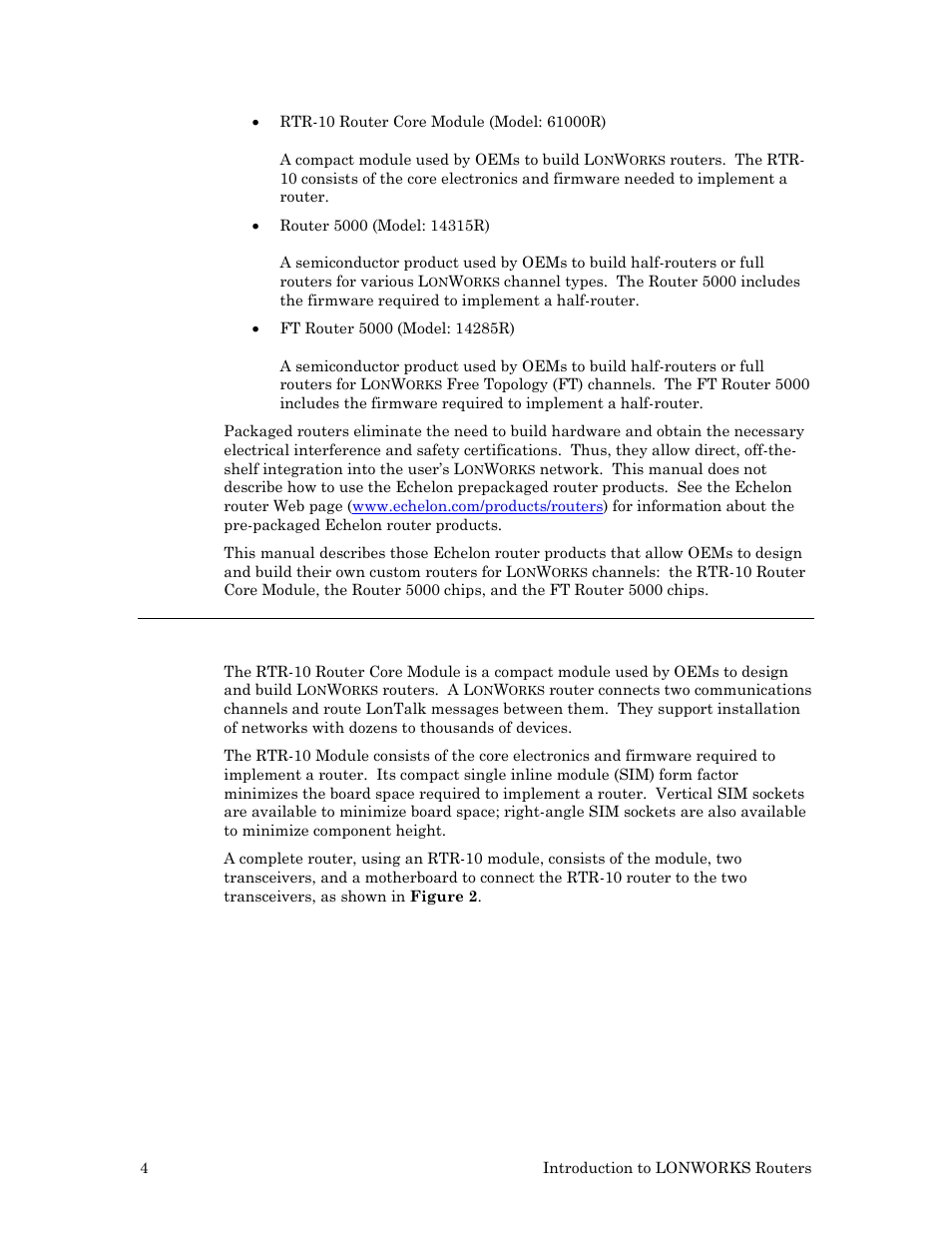 Rtr-10 overview | Echelon LonWorks Router User Manual | Page 14 / 129